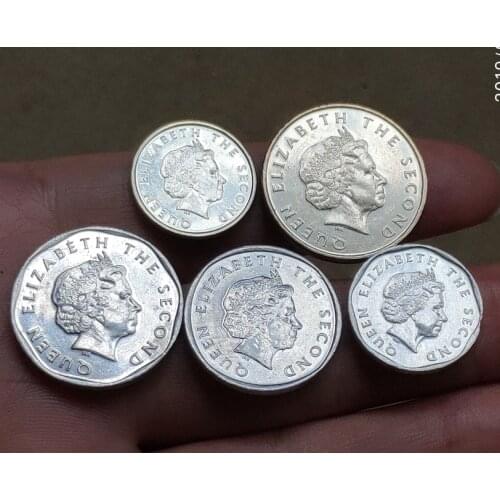 5 PCS SET OF British East Caribbean ,100% Real Genuine Comemorative Coin,Original Collection