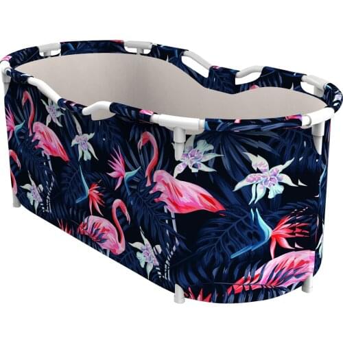 Inflatabl Foldable Bathtub Waterproof PVC Cloth Portable Tub Bath Barrel with Thermal Insulation Cotton for Adult Children