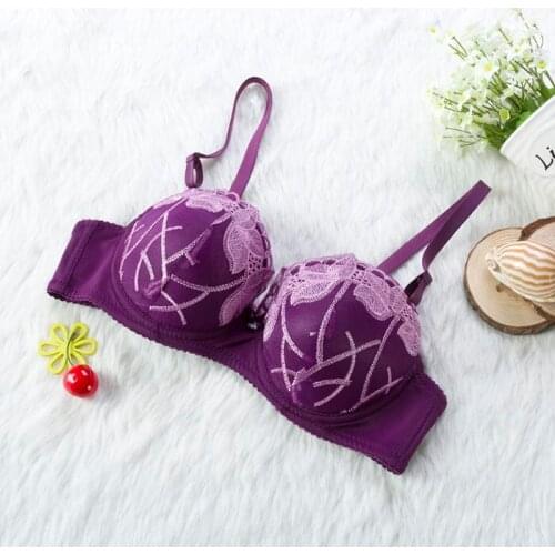 The new die in the cup deep V adjustable bra embroidered flowers Lingerie bra bra gather small 213 # buy 4 get 1