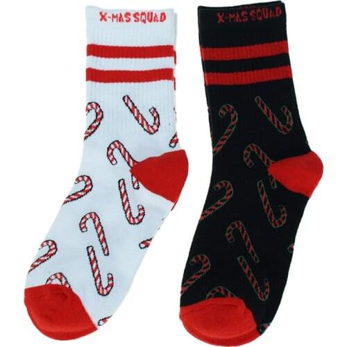 Autumn Christmas High Quality cotton Umbrella handle pattern sox socks new style soft women school Casual Crew socks customize