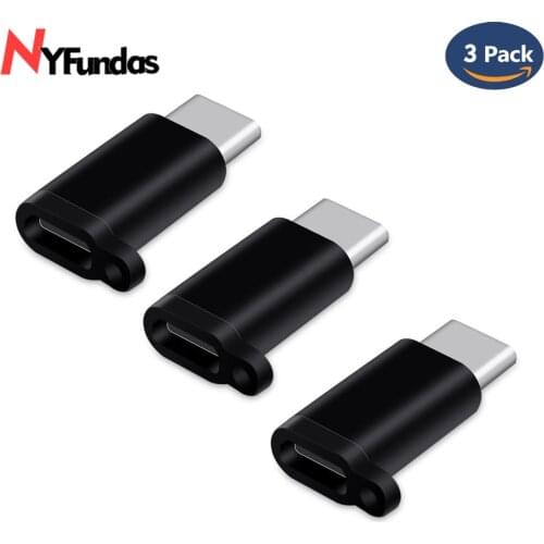 NYFundas 3pcs Type-C to Micro USB Adapter For One Plus 6 Oneplus 6 zenfone5z Xiaomi Mi Max 3 Huawei P20 Pro Type C 3.1 Converter