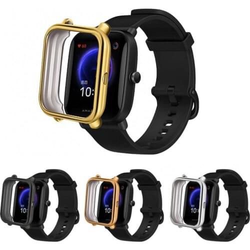 Full Edge Metal Electroplating Smart Watch Protective Case for Huami AMAZFIT-POP