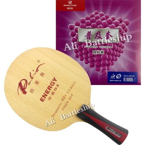 Pro Combo Racket Palio Energy 03 table tennis blade with 2Pieces Reactor Corbor table tennis rubber