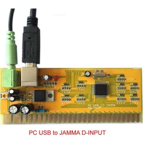 Professional 2-players PC USB to Jamma D-input Converter Control Board PCB Panel for Coin-operated Arcade Game Machine