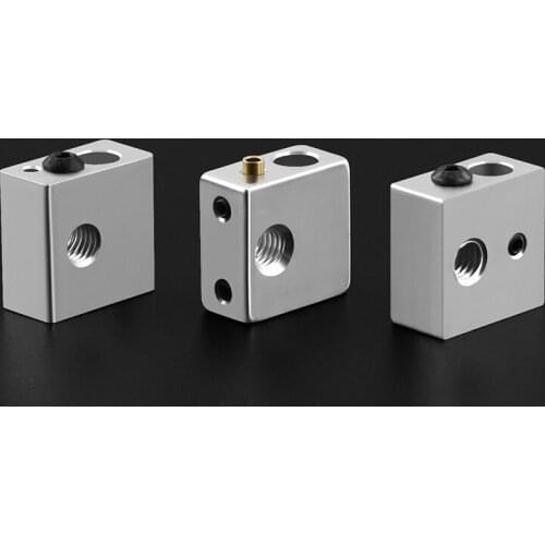 Reprap Makerbot MK7 MK8 Aluminium Heater Block For Print Head Hot End Heating Block 20*20*10 20x20x10 mm For 3D Printer