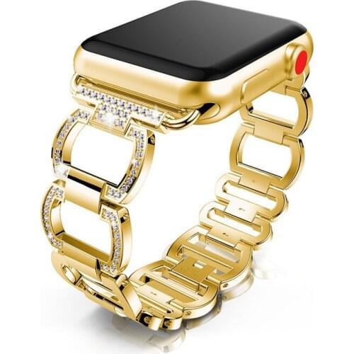 Luxury link bracelet for Apple watch band 5/4/3/2/1 iwatch apple watch strap 44mm 40mm 42mm 38mm Diamond Metal bracelet
