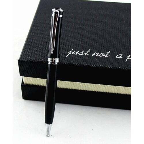 Luxury metal black Gift ball pen School Stationery Office Supplies Medium nib Ballpoint Pen New