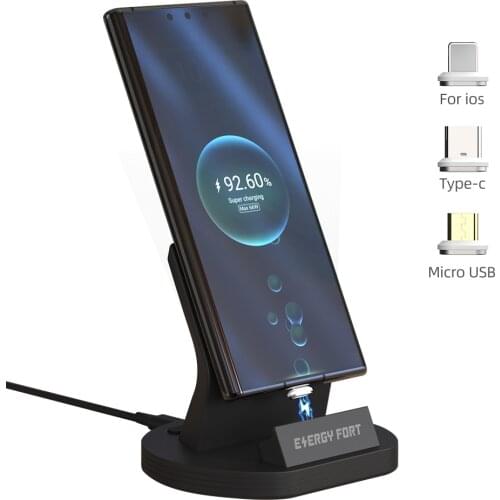 SIKAI Magnetic Charging Dock For iPhone/Micro USB/Type C Phone Holder 5A Magnet Charger For iPhone 11 pro huawei mate 30 pro