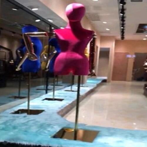 High-Quality Gold Arm Color Cloth Mannequin Body Stand Female Dress Form Hand Jewelry Flexible Women,Adjustable Rack,Doll C840