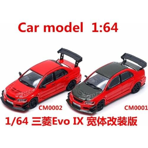 Car Decoration FOR Mitsubishi Evo9 Alloy Finished Product Simulation Static Car Model 1:64