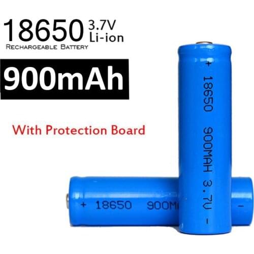 High Quality 10pcs/lot 900mAh 18650 Flashlight Battery 3.7v Li-ion Rechargeable Lion Batterie Torch