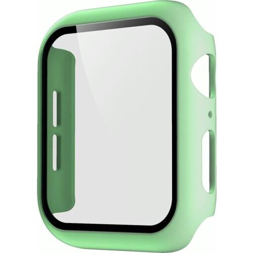 Protective Hard Case Full Cover holding with Frame Screen Protector Tempered Film for Apple Watch Series 4/5