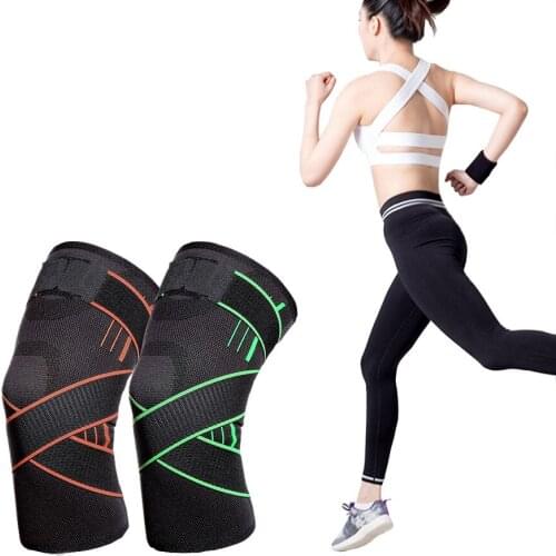 1pc Professional Knee Support Protector Sports Knee Pad Breathable Bandage Knee Brace for Basketball Tennis Cycling Fitness Gear