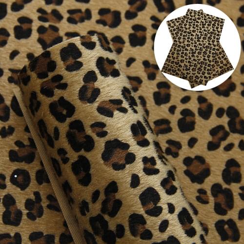 20*33cm Short Plush Velvet Faux Leather Sheet Leopard For Hair Bow Crafts Synthetic Leather FabricDIY Handmade Material,1Yc19875