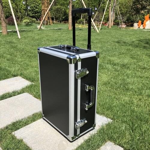 20 inch pull rod toolbox hardware tools aluminum alloy case photographic equipment shock proof moisture-proof protection case