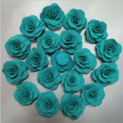 20Pcs/Bag Green Hand Made DIA 3.5Cm Silk Rose Artificial Flower For Wedding Bouquet Decoration Flower DIY Hair Accessoires