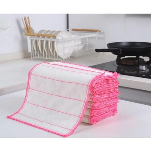 5/10/20/30PCS Kitchen Towel,8 Layers Microfiber Kitchen Cleaning Cloth,thicken Absorbent Scouring Pad Kitchen Daily Dish Towel