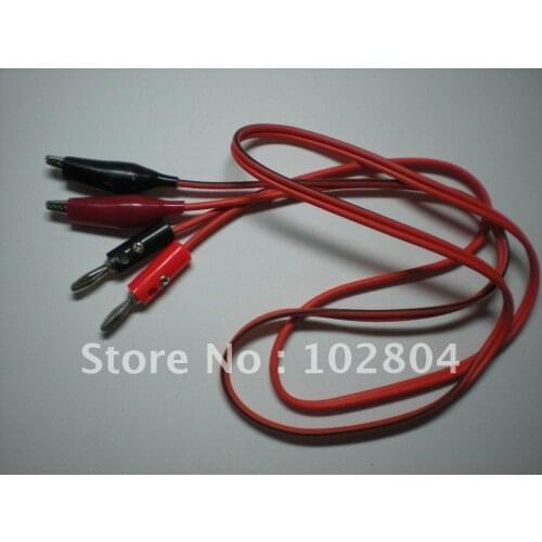 Alligator Clip Test Lead to Banana Plug line cable 1M Black&Red 5 set per Lot