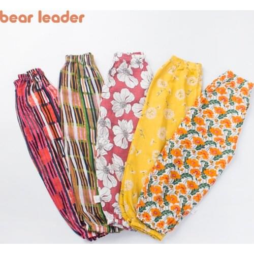 Bear Leader Summer Fashion Korean Style Pants New Spring Toddler Floral Leggings Kids Loose Casual Clothing Elastic Waist Pants