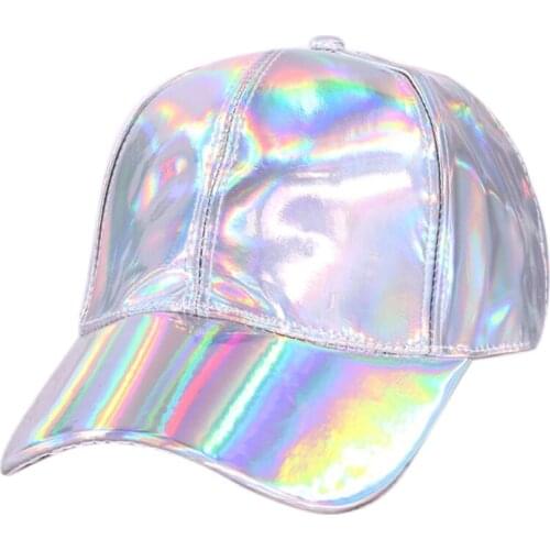 3XUA Baseball Leather Imitation Made with Gradiant Gloss Hats with Pre Curved Brim Radiant Hats for Sun Protection