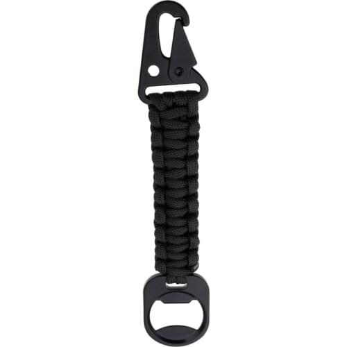Paracord Keychain with Carabiner and Key Ring, Braided Lanyard Utility Ring Hook