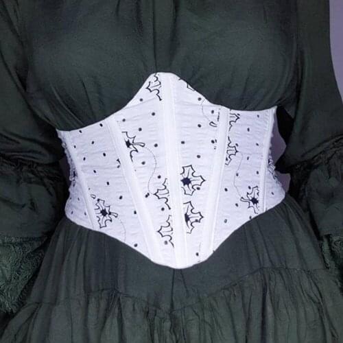 Elegant Women Printing Corset Bustiers Fishbone Wrap Girdle Slimming Waist Belt Underbust Back Lace-up Corset Tops Curve Shape