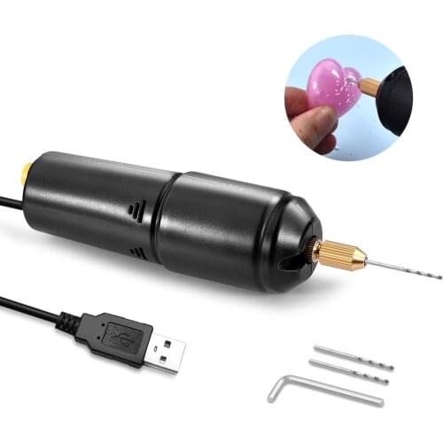 Mini Electric Drill Handheld Jewelry Tools For UV Epoxy Resin Jewelry Making DIY Handmade Wood Crafts With 5V USB Data Cable