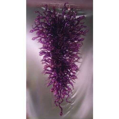 Hotel Decoratives Items Large Art Purple Glass Chandelier