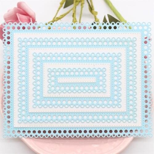 KLJUYP Rectangle Frame Metal Cutting Dies Scrapbook Paper Craft Decoration dies scrapbooking