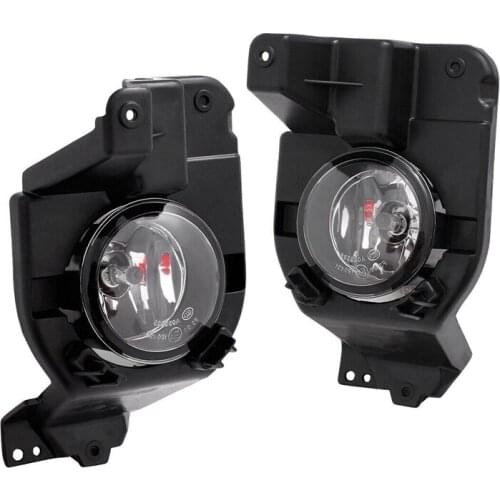 Car Front Bumper Fog Light Driving Lamp +Bulbs with Bezel Cover Kit for 2011 2012 2013 2014 2015 Ford Explorer