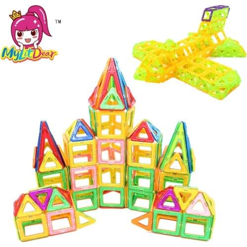 Mini Size Magnetic Designer 144Piece DIY Building Blocks Bricks 3D Construction Toys For Children