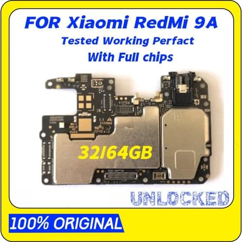 Motherboard With Chips Circuits Flex Cable Full chips For Xiaomi RedMi 9A 9 A Good Work Unlocked Main Mobile Board Mainboard