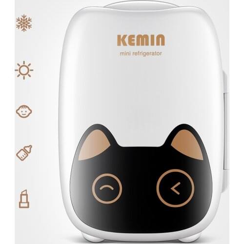 Mini Home & Car Dual-Use Cartoon Refrigerators 6L Low Noise Car Refrigerators Freezer Cooling Heating Box Fridge 12V / 220V 60W