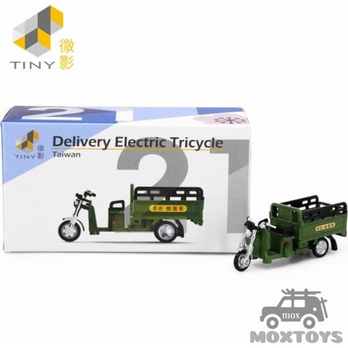 Tiny 1:64 Taiwan Delivery Tricycle Green Diecast Model Car