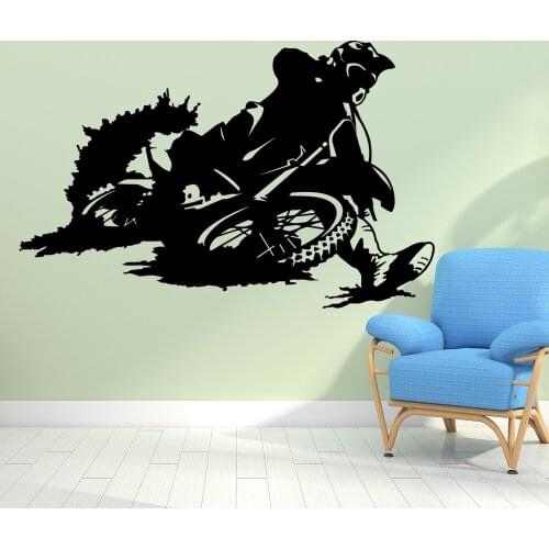 Motorcycler Wall Stickers Adhesive Wallpaper Vinyl Removable Room Decoration for Living Room Company School Office Decoration