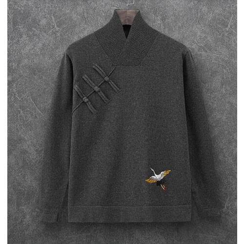 Chinese style Men Sweater Winter Tang