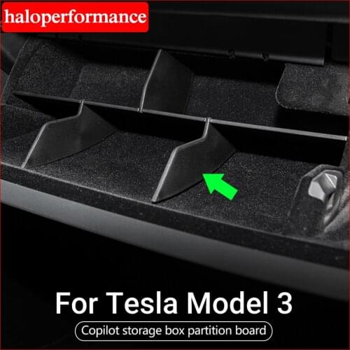 New Model3 Tesla Car Copilot Storage Box For Tesla Model 3 2021 Accessories Layered Sorting Board Tesla Model Y Model Three