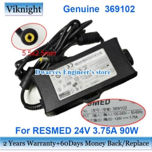 Original ResMed 369102 24V 3.75A AC Adapter Power Supply 90W IP21 CPAP For ResMed Machine