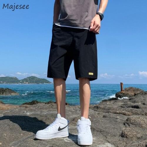 Board Shorts Men Summer Breathable Half Trousers All-match Oversize Loose Straight Jogger Teens Korean Fashion Male Beach-Shorts