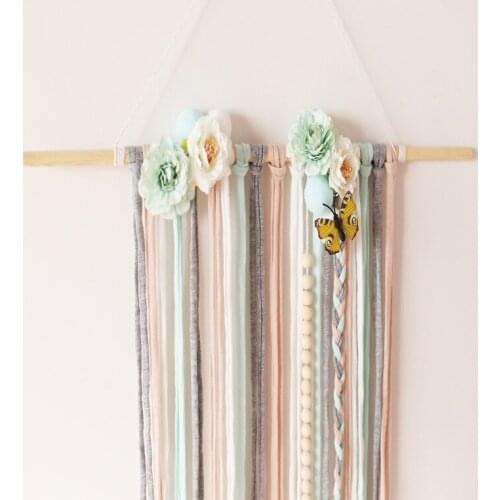 Rainbow Art Macrame Tassels Wooden Wall Hanging Home Decor Nursery Design Photo Prop Decoration Chambre Enfant