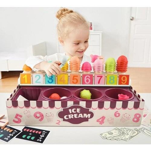 Educational Toy Play House Ice Cream Math Kitchen Toys For Children Imitating Role Play Game Boys Girls 3 4 5 Years Old Toys