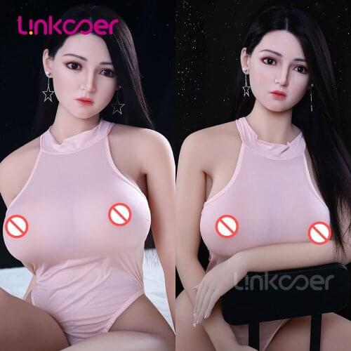 Linkooer 166cm Real Silicone Sex Dolls Sexy-Toys Chest Hit Full Body for 2 Holes Vagina Anus Pussy Real Love Doll