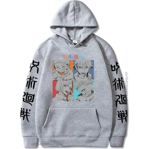 Hoodies Jujutsu Kaisen Graphic Hoodie Japanese Anime Cartoon Streetwear Aesthetic Harajuku Yuji Itadori Camisas Hoodie Men Women