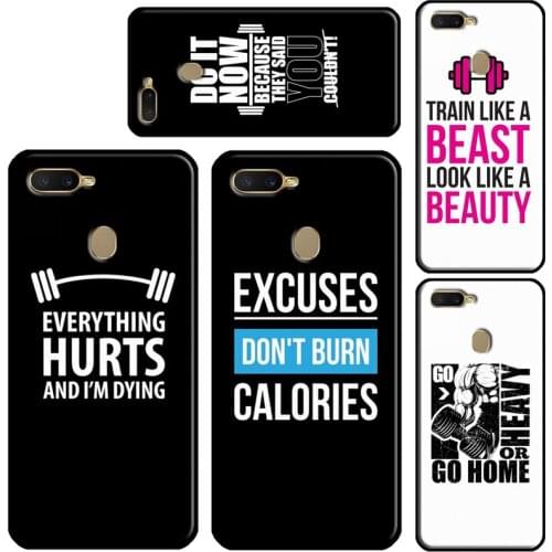 Gym Inspirational Motivational Fitness Phone Case For OPPO A15 A91 A3S A5S A1K A52 A72 A5 A9 A31 A53 2020 A83 F5 Reno 4 Pro Z 2Z