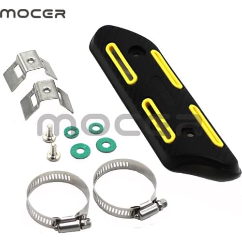 Universal Off-road Motorcycle Exhaust Silencer Tube Heat Shield Protector Protection Pit Cover Bicycle