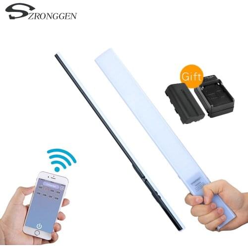 YONGNUO YN360S 3200K-5500K Handheld Ice Stick LED Video Light+NP-F550 Battery Charger Photographyic Lamp Phone App Control