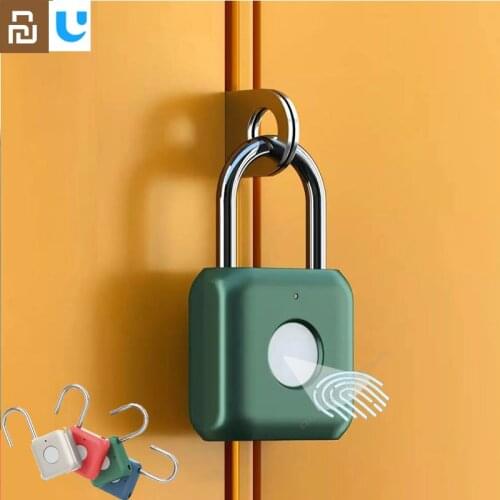 Youpin USB Rechargeable Smart Keyless Electronic Fingerprint Lock Home Anti-theft Safety Security padlock Door Luggage Case lock