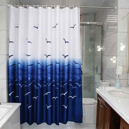 Shower Curtain Cartoon Ocean Waterproof Bath Screens Printing Bathtub Curtains Polyester Mildew Resistant Curtain