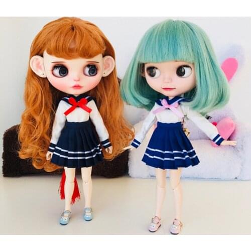 1 Set ICY Blyth Doll Clothes School Uniform Outfits for 1/6 Neoblythe, Licca, Azone Doll