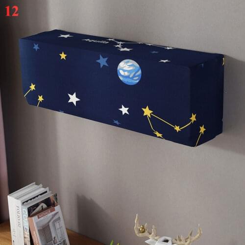1pc Air Conditioner Cover Beautiful Elastic Fabric Dustproof Protective Cover For Outside Air Conditioning Case